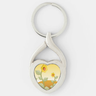 GELBE BLUMEN SCHLÜSSELANHÄNGER