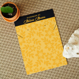 Gelbe Blumen Script-Necklace-Juwelier-Display