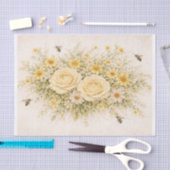 Gelbe Blumen  Seidenpapier (Handwerk)