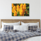 Gelbe Blumen Single Leinwanddruck (Insitu (Schlafzimmer))