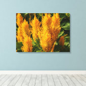 Gelbe Blumen Single Leinwanddruck (Insitu (Holzboden))