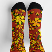 Gelbe Blumen Socken (Oben)