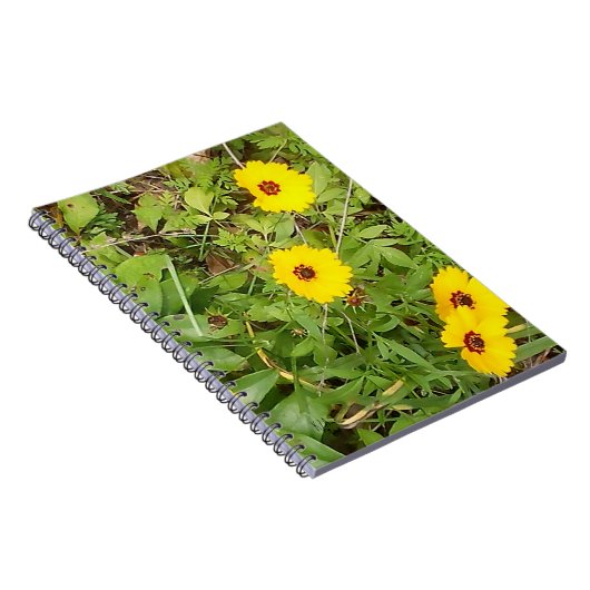 Gelbe Blumen Spiral Notizblock (Rechte Seite)