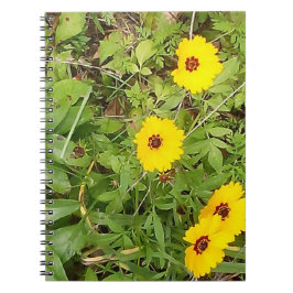 Gelbe Blumen Spiral Notizblock