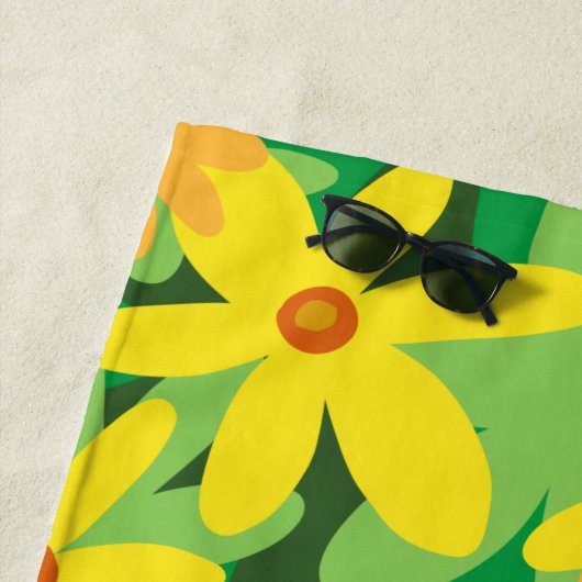 Gelbe Blumen Strandtuch (Beispiel)