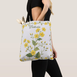 Gelbe Blumen Süße Gartenblumen  Tasche