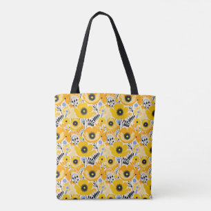Gelbe Blumen-Tasche Tasche