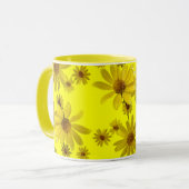 Gelbe Blumen Tasse (Vorderseite Links)