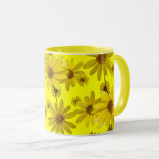 Gelbe Blumen Tasse