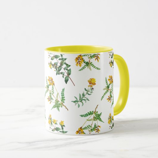 Gelbe Blumen Tasse (VorderseiteRechts)