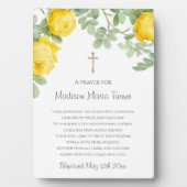 Gelbe Blumen Taufe Gebet Fotoplatte (Vorderseite)