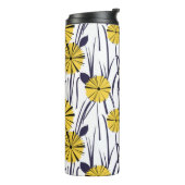 Gelbe Blumen Thermosbecher (Nach links gedreht)