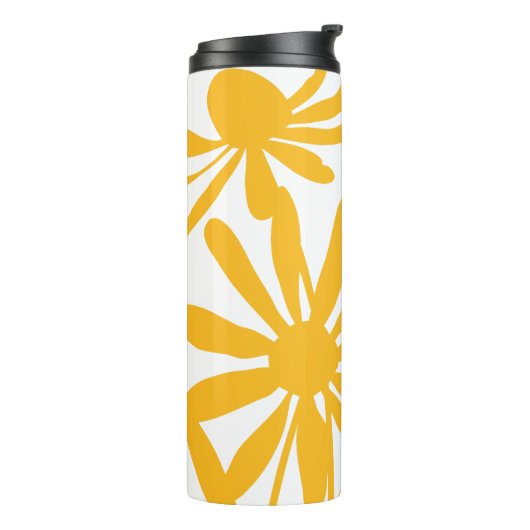 GELBE BLUMEN THERMOSBECHER (Nach links gedreht)