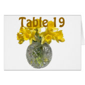 Gelbe Blumen Tischnummer (Vorderseite (Horizontal))