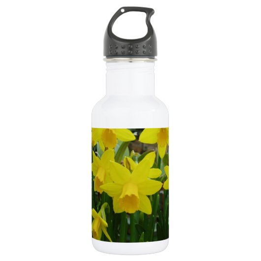 Gelbe Blumen Trinkflasche (Vorderseite)