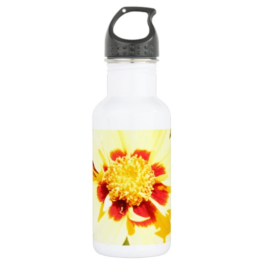 Gelbe Blumen Trinkflasche (Vorderseite)