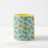 Gelbe Blumen und Blätter Tasse (Zentrum)