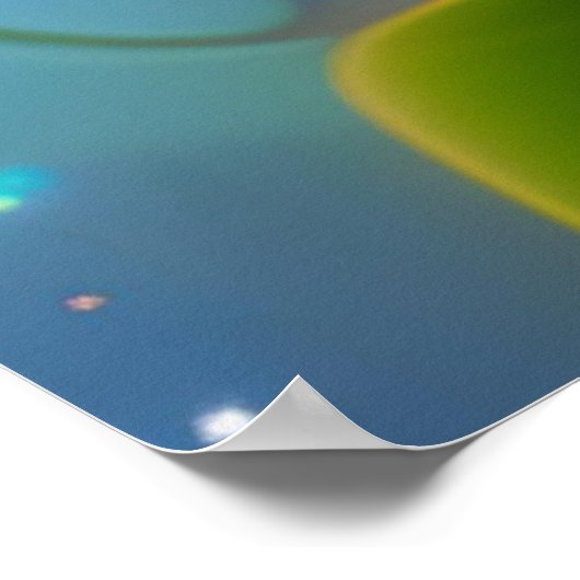 Gelbe Blumen und Feen im Sommer. bearbeitbar Poster (Ecke)