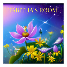 Gelbe Blumen und Feen im Sommer. bearbeitbar