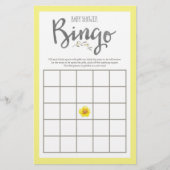 Gelbe Blumen und graue Blätter Kinderdusche (Vorderseite)