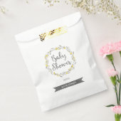 Gelbe Blumen und graue Blätter Kinderdusche Geschenktütchen (Versiegelt)