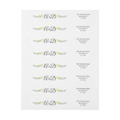 Gelbe Blumen und Initialen Blumen Hochzeit (Bogen)