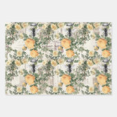 Gelbe Blumen und Königin-Biene Geschenkpapier Set (Vorderseite 2)