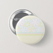 gelbe Blumen und Streifen Button (Vorne & Hinten)