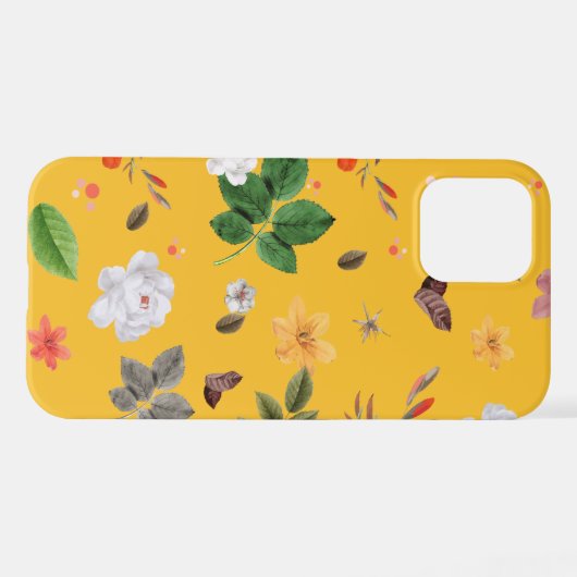 Gelbe Blumen und weiße Rosen 10 iPhone Hülle (Rückseite (Horizontal))