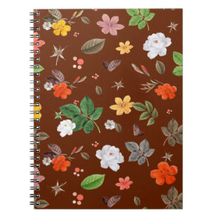 Gelbe Blumen und weiße Rosen 12 Notizblock