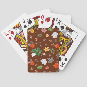 Gelbe Blumen und weiße Rosen 12 Spielkarten