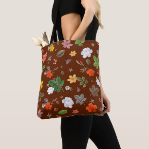 Gelbe Blumen und weiße Rosen 12 Tasche