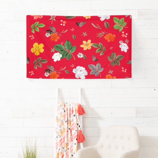 Gelbe Blumen und weiße Rosen 13 Banner (Insitu)