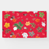 Gelbe Blumen und weiße Rosen 13 Banner (Horizontal)