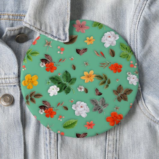 Gelbe Blumen und weiße Rosen 14 Button (Beispiel)