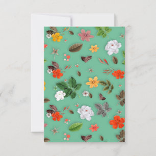 Gelbe Blumen und weiße Rosen 14 Dankeskarte