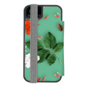 Gelbe Blumen und weiße Rosen 14 Incipio iPhone Geldbeutel-Hülle (Folio Rückseite)