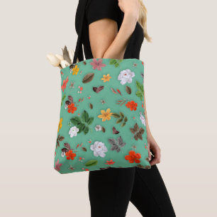 Gelbe Blumen und weiße Rosen 14 Tasche