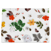 Gelbe Blumen und weiße Rosen 15 Große Geschenktüte (Vorderseite)