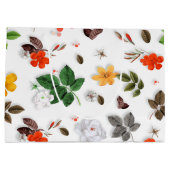 Gelbe Blumen und weiße Rosen 15 Große Geschenktüte (Rückseite)