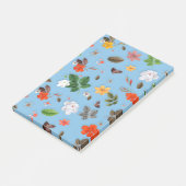 Gelbe Blumen und weiße Rosen 18 Post-it Klebezettel (angewinkelt)