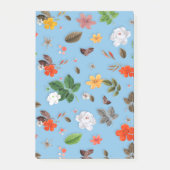 Gelbe Blumen und weiße Rosen 18 Post-it Klebezettel (Vorderseite)