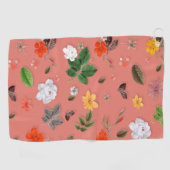 Gelbe Blumen und weiße Rosen 19 Golfhandtuch (Horizontal)