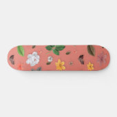 Gelbe Blumen und weiße Rosen 19 Skateboard (Horizontal)