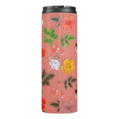 Gelbe Blumen und weiße Rosen 19 Thermosbecher (Rückseite)