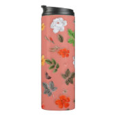 Gelbe Blumen und weiße Rosen 19 Thermosbecher (Nach rechts gedreht)