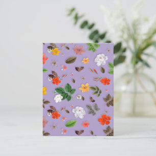 Gelbe Blumen und weiße Rosen 21 Postkarte