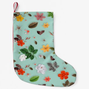 Gelbe Blumen und weiße Rosen 22 Kleiner Weihnachtsstrumpf