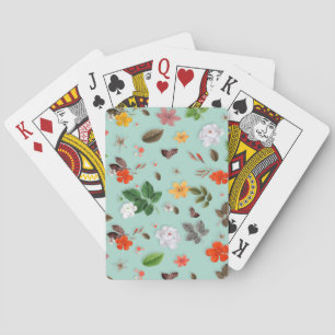 Gelbe Blumen und weiße Rosen 22 Spielkarten