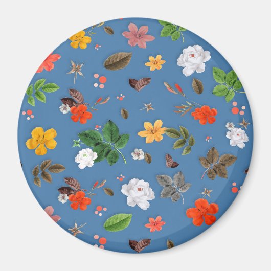 Gelbe Blumen und weiße Rosen 23 Magnet (Vorne)